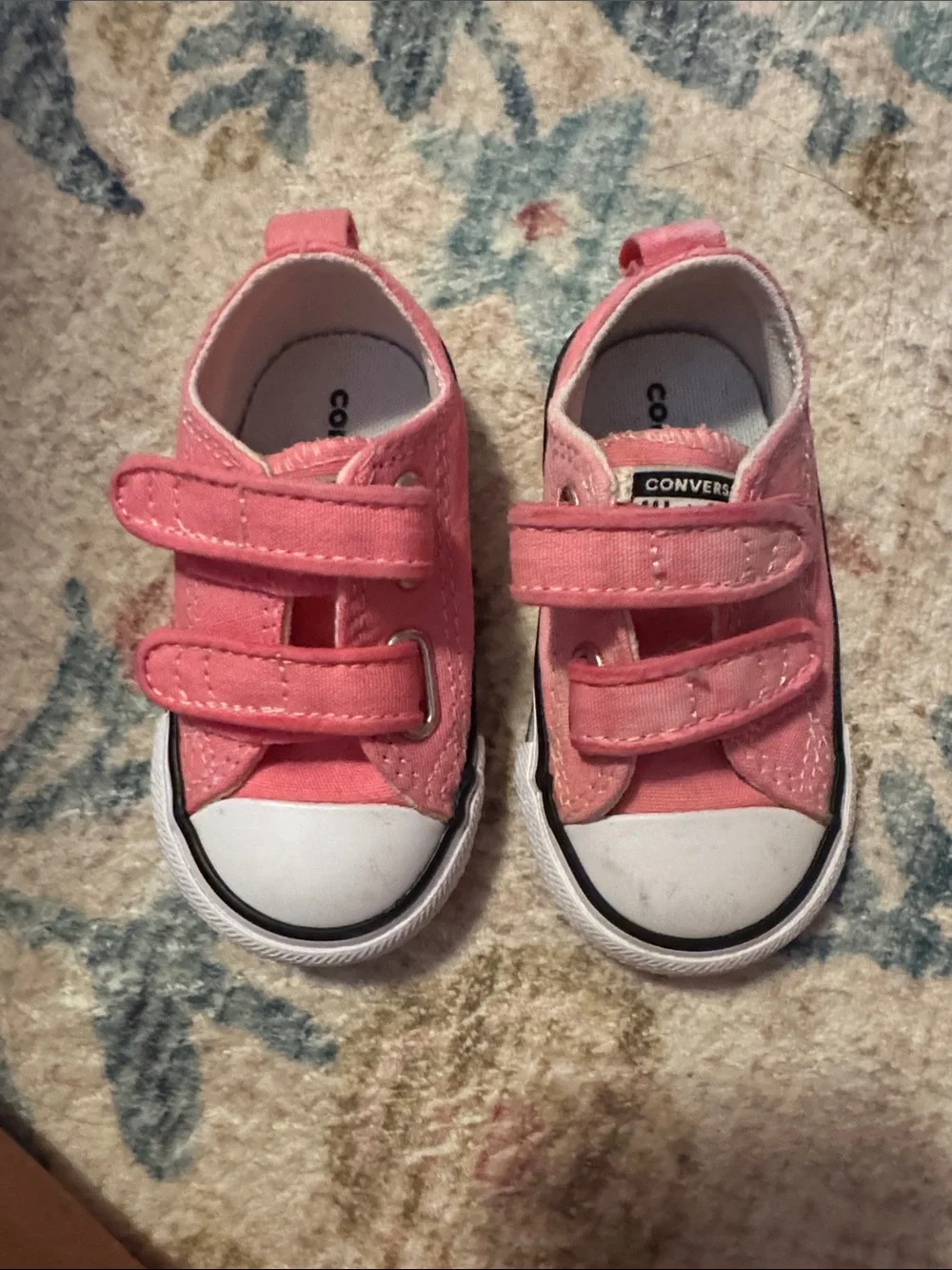 Converse Pink Toddler Hook-and-Loop Canvas Sneakers size 4